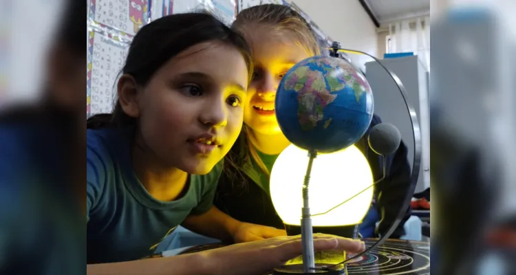 Através das videoaulas e do planetário a turma conseguiu entender a relação entre o clima e as estações