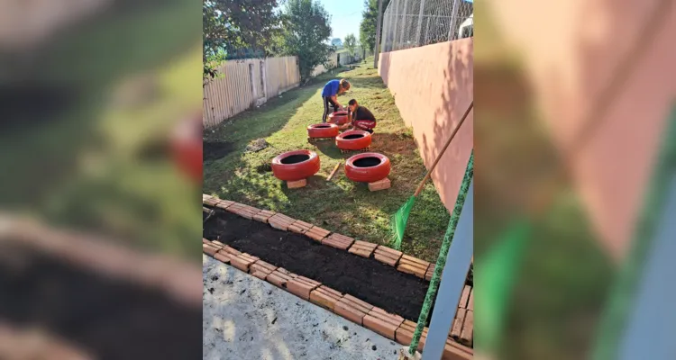 Iniciativa dos alunos foi desde a concepção de melhoria do espaço até colocar as 'mãos às obras'