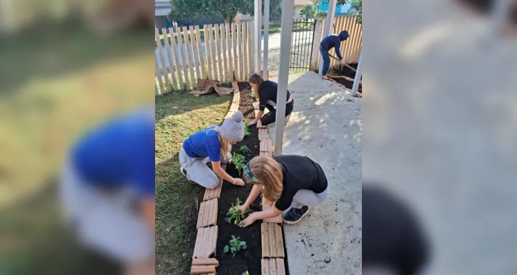 Iniciativa dos alunos foi desde a concepção de melhoria do espaço até colocar as 'mãos às obras'