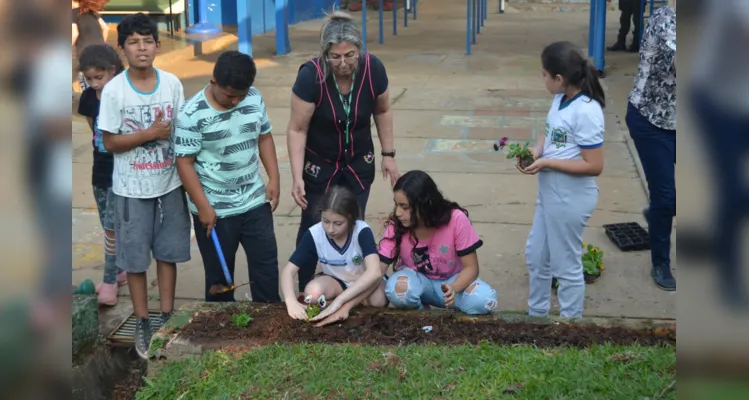 Estudantes foram os principais protagonistas de  melhoria do espaço ambiental da escola