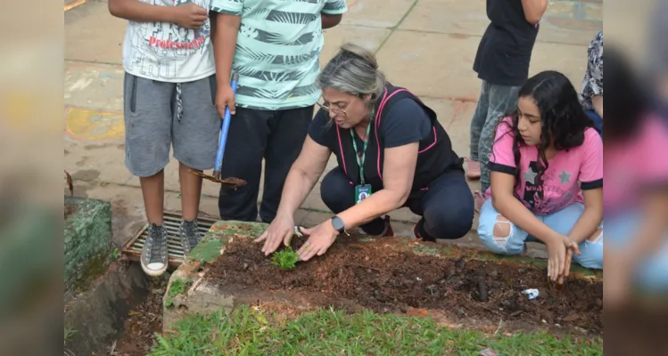 Estudantes foram os principais protagonistas de  melhoria do espaço ambiental da escola