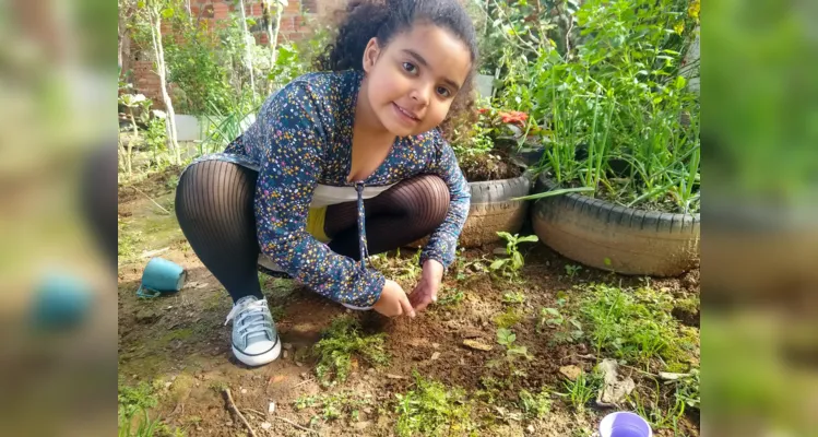 Durante as atividades, os alunos conseguiram acompanhar de forma prática o processo de desenvolvimento de uma planta 