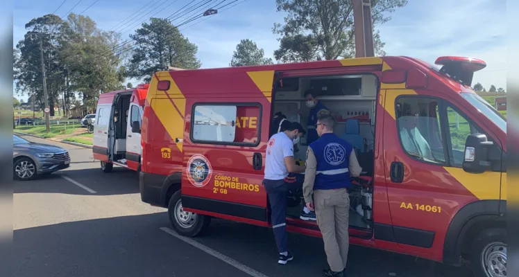 Equipe do Corpo de Bombeiros (Siate) prestou atendimento no local