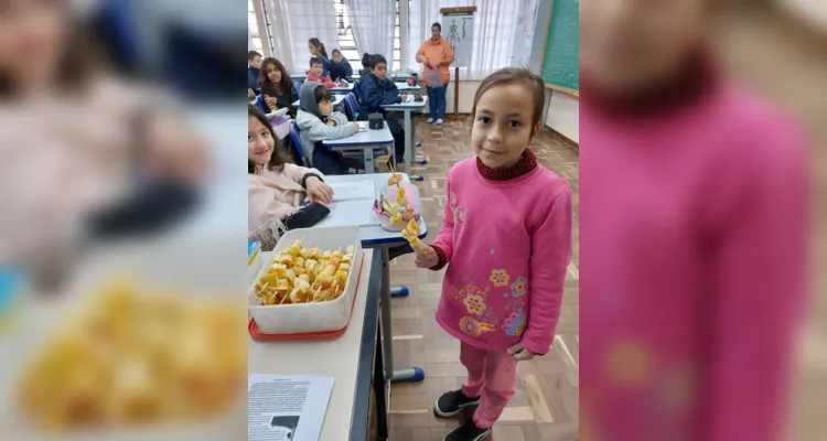 Durante as atividades, os alunos aprenderam a preparar receitas saudáveis