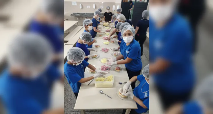 Os alunos realizaram pesquisas e desenvolveram suas próprias pizzas