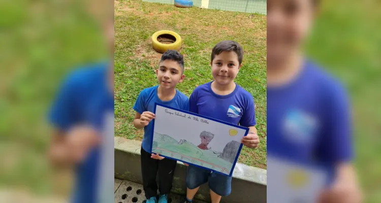 Após se familiarizarem com os locais da cidade, os alunos fizeram desenhos os representando