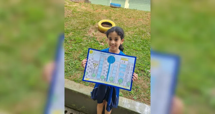 Após se familiarizarem com os locais da cidade, os alunos fizeram desenhos os representando