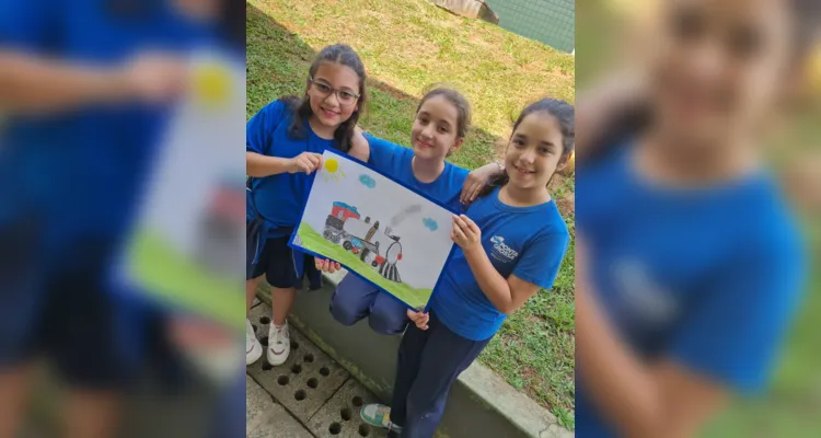 Após se familiarizarem com os locais da cidade, os alunos fizeram desenhos os representando