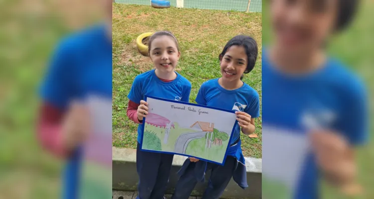 Após se familiarizarem com os locais da cidade, os alunos fizeram desenhos os representando