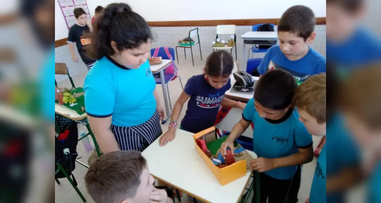 Trabalhos foram expostos para análise dos colegas e posteriormente para todos os alunos da escola