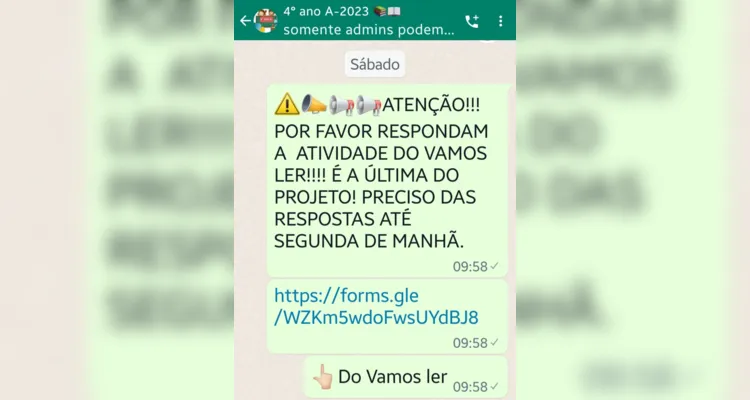 Professora fez uma avaliação da participação da turma no Vamos Ler em 2023 junto à dinâmica com o JM