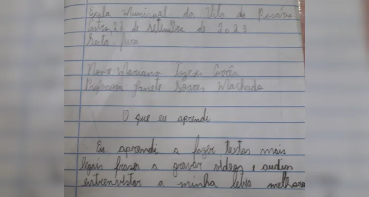 Professora fez uma avaliação da participação da turma no Vamos Ler em 2023 junto à dinâmica com o JM