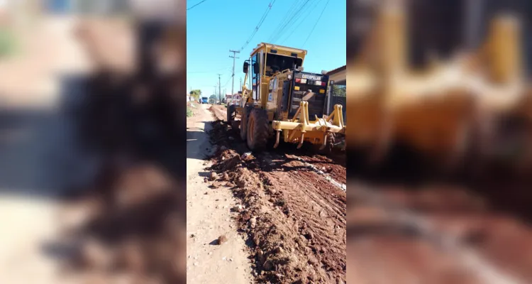 Curiúva inicia obras de pavimentação no Jardim Santo Antônio