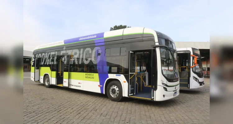 Confira fotos do ônibus elétrico que estará em testes em PG