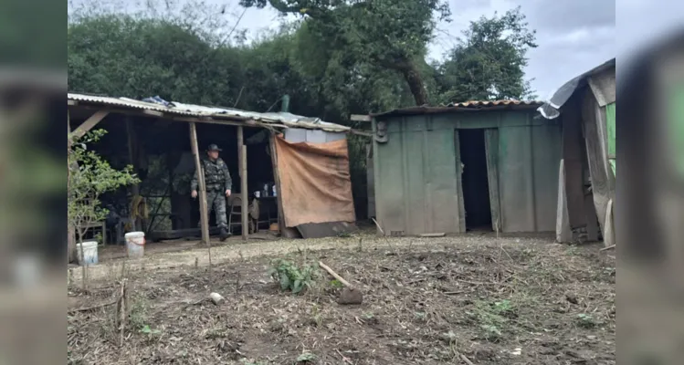 Fiscais do IAT encontraram três ranchos que serviam de alojamento para caçadores às margens do Rio Tibagi, em Ponta Grossa.
