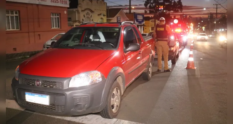 Fiat Strada esteve envolvido no acidente de trânsito.