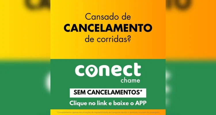 Conect Chame não cancela as corridas dos passageiros.