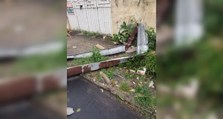 Vento forte deixou rastro de destruição em Ponta Grossa 