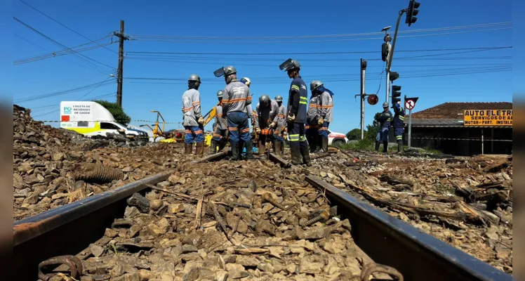 Obras de manutenção da Rumo iniciaram nesta terça-feira (7).