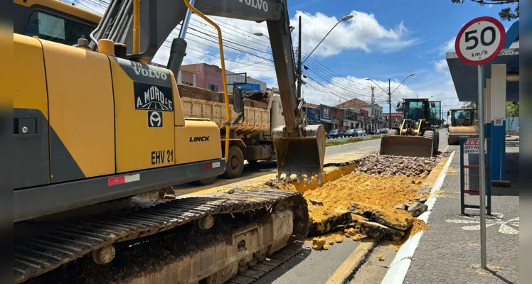 Obras na 'Ernesto Vilela' bloqueiam trânsito nesta quinta em PG