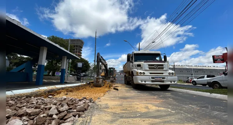 Obras na 'Ernesto Vilela' bloqueiam trânsito nesta quinta em PG