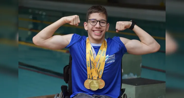 O paratleta Allan Hubner conquistou quatro medalhas.