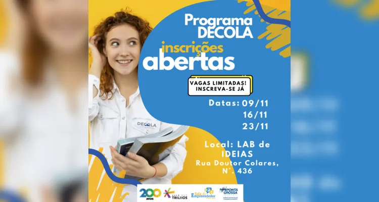 Inscrições abertas para o programa Decola em Ponta Grossa 