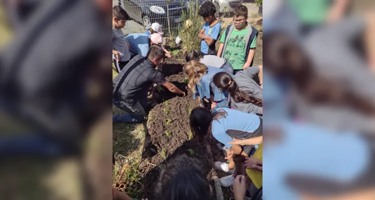 As atividades envolveram a construção de uma horta na escola e a confecção de maquetes conscientizadores 