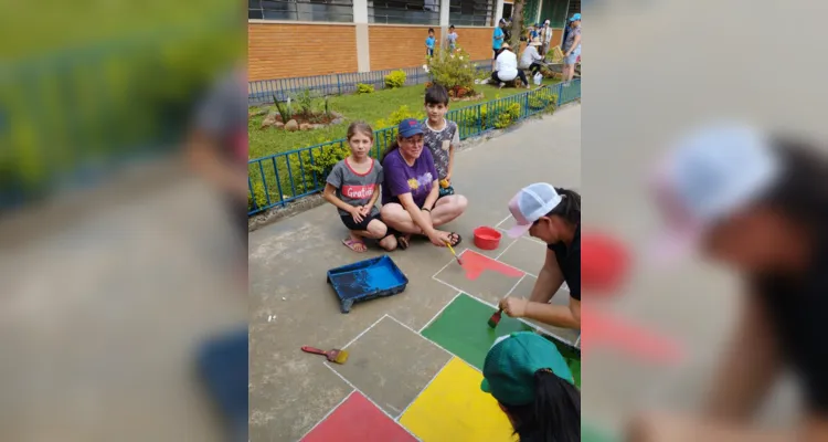 Os trabalhos envolveram os alunos e seus familiares na revitalização e nos cuidados dos espaços da escola