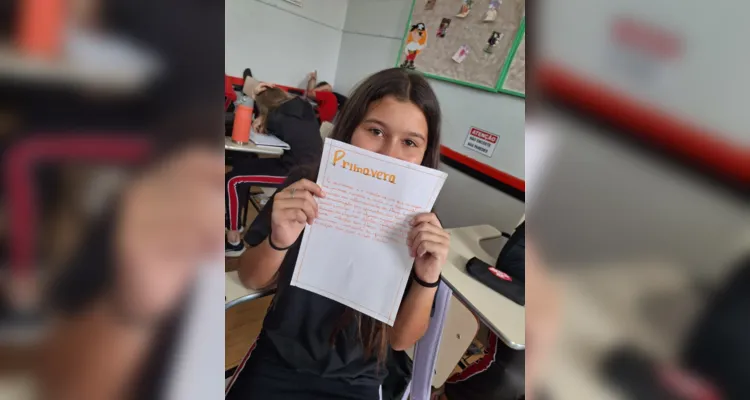 Como atividade prática, os alunos foram convidados a registrar, através de fotos, vídeos, desenhos e textos, o que a primavera representa para cada um deles