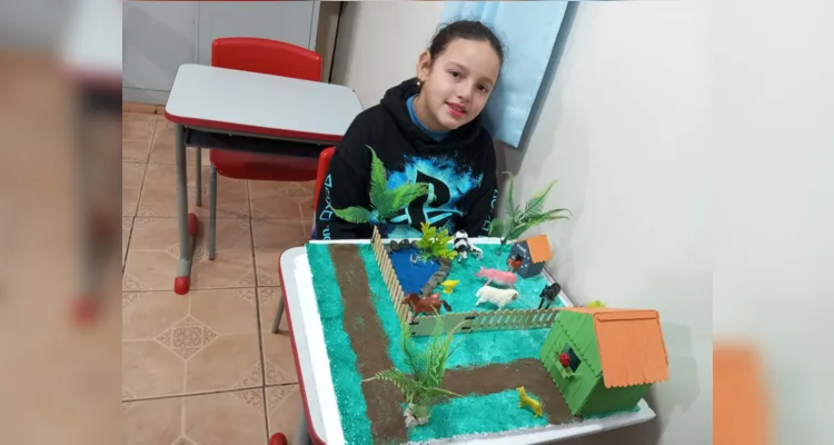 Como atividade final, os alunos precisaram elaborar uma maquete sobre uma área rural ou urbana