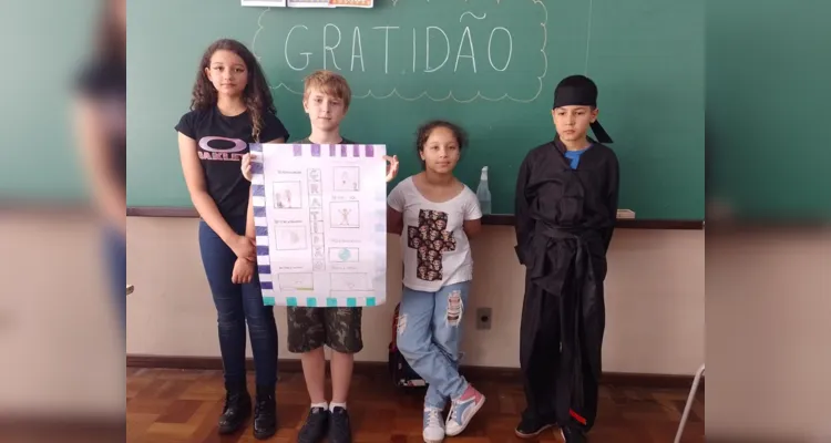 A partir da videoaula do Vamos Ler a turma produziu textos e confeccionou cartazes 