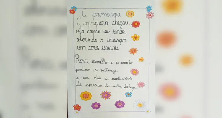 As atividades foram compostas pela elaboração de poemas e desenhos sobre a estação, baseados na videoaula do Vamos Ler