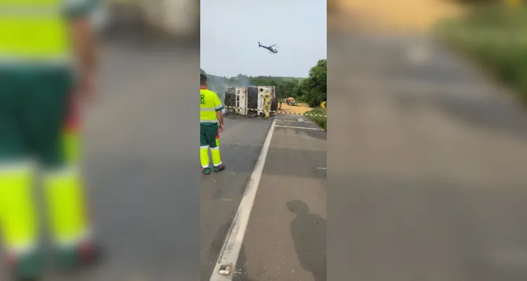 Acidente foi na manhã desta quinta