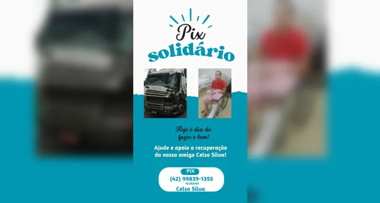 Família busca ajuda com o PIX solidário.