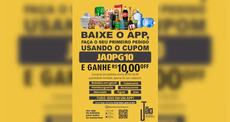 Quem usar o cupom ganhará R$ 10 de desconto na primeira compra