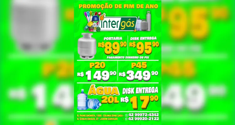 Intergás realiza promoções neste fim de ano