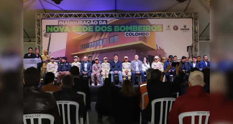 Colombo, 19 de outubro de 2023 - O governador Carlos Massa Ratinho Jr, inaugura Nova Sede dos Bombeiros em Colombo.