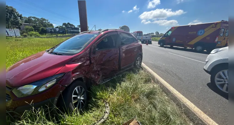 Os quatro passageiros do Onix foram encaminhados para a UPA Santa Paula