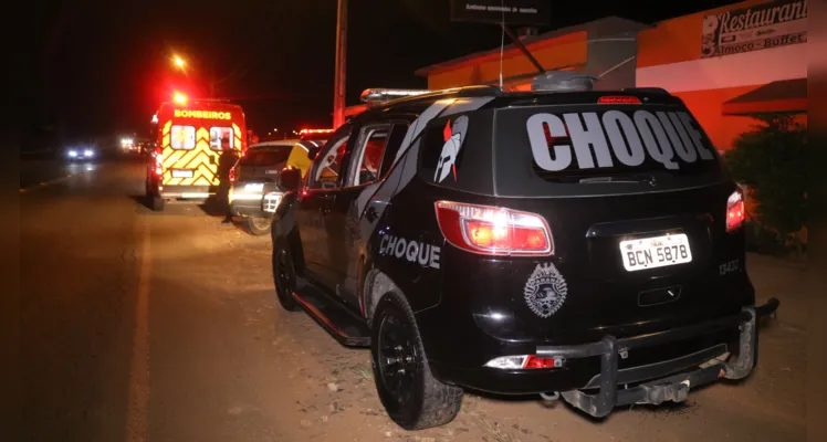 Equipe do Choque esteve no local |