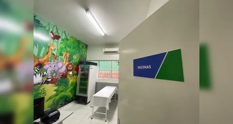 Sala de vacinação também está inclusa no novo ambiente de saúde.