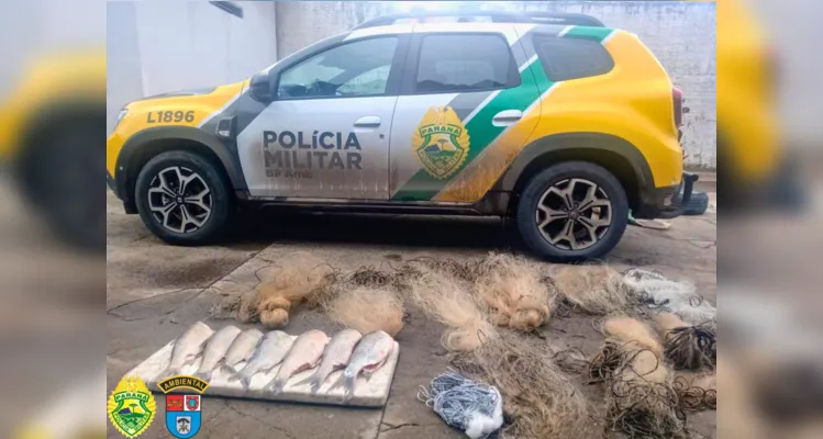 Polícia Ambiental apreende materiais de pesca predatória no PR