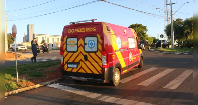 Colisão entre caminhão e moto deixa motociclista ferido em PG