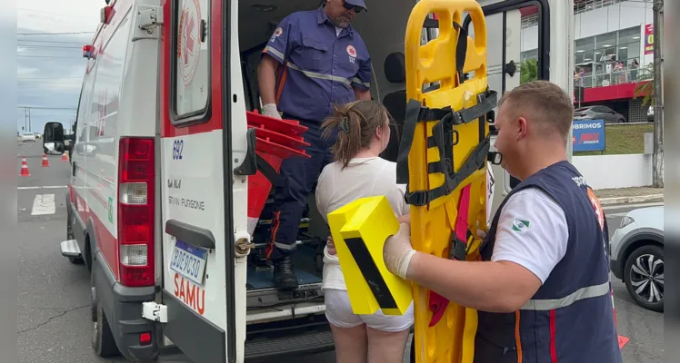 Acidente ocorreu na Avenida Monteiro Lobato e envolveu um Fiat Pálio, uma caminhonete Ford Ranger, uma caminhonete Chevrolet S10 e uma motocicleta Yamaha 150.