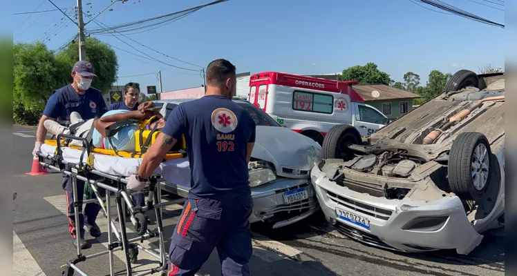 Acidente próximo ao Lago de Olarias deixa dois motoristas feridos