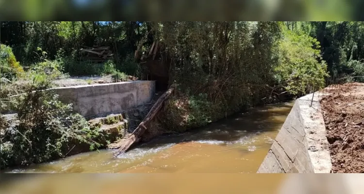 Prefeitura de Tibagi conclui primeira parte da ponte do Barreiro