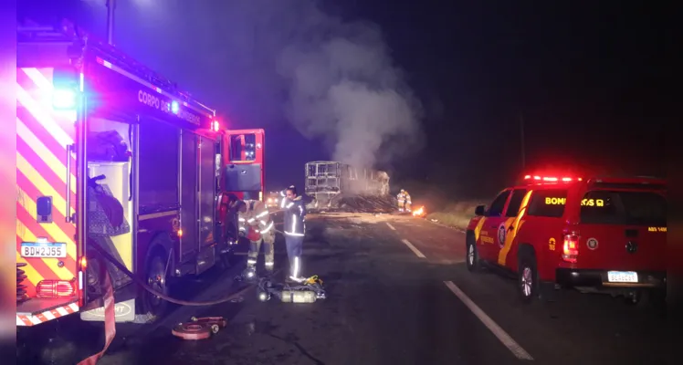 Motorista é internado com queimaduras após acidente em PG