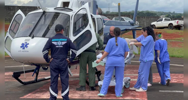 Adolescente fica ferido após grave acidente; aeromédico acionado