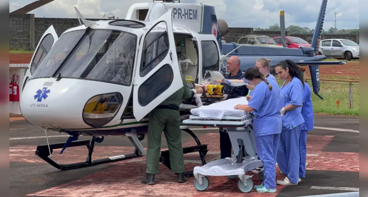 Adolescente fica ferido após grave acidente; aeromédico acionado