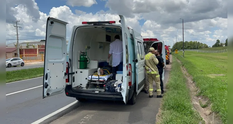 Vítima foi  foi encaminhada em estado grave para o Hospital Regional. 